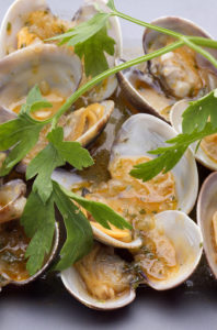 Mango Lime Buttered Clams
